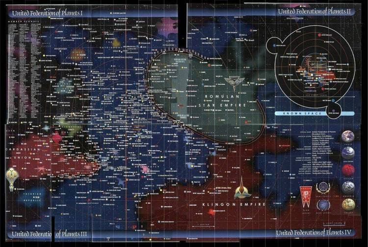 Star Trek's 25th anniversary map.