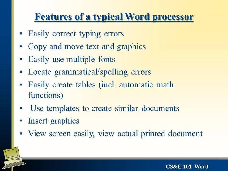 fonts for word processor